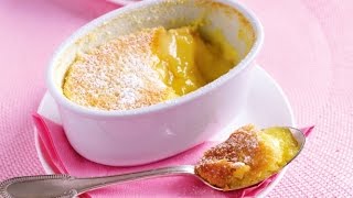 Lemon Delicious Baked Pudding Dessert  One Pot Chef [upl. by Eyahc]