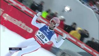 Stefan Kraft Skiflug WM Kulm 2016 2265m ORF [upl. by Lory]