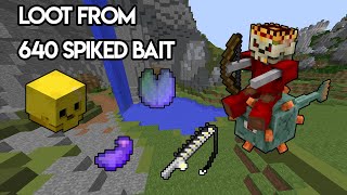 Loot from 640 Spiked Bait Legendary Drop  Hypixel Skyblock [upl. by Combs]