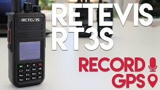 Retevis RT3S Dual Band DMR Radio With GPS amp Record  Programming [upl. by Dove]