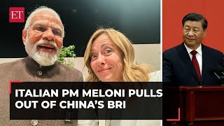 Italy pulls out of Chinas BRI days after PM Melonis meeting with friend Modi at COP 28 in Dubai [upl. by Noiemad]