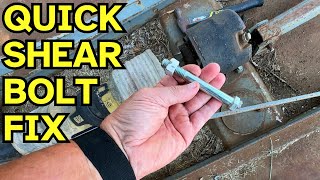 REPLACING SHEAR BOLT ON ROTARY MOWER  What Bolt Hardness Grade Should You Use [upl. by Sontich]