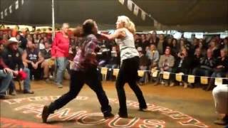 3 women tent fight  Outback Fight Club  Mt Isa 2015 [upl. by Hakeber629]