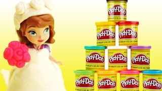 Princess Sofia the first Play Doh Wedding Dress Plastilina [upl. by Constantine]