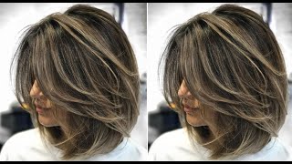 Layered Bob haircut step by step  LobLong bob Haircut  Dry cutting technique [upl. by Ynahpit276]