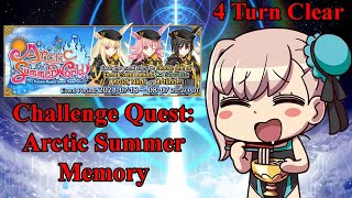 Arctic Summer World Challenge Quest  4 Turn Clear feat Summer Musashi  FateGrand Order [upl. by Ahsienot]