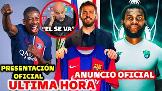 🚨DIOS MIO BARCELONA ANUNCIA FICHAJE BOMBA  BERNARDO LLEGA AL BARCELONA  DEMBELE PRESENTACIÓN [upl. by Atsyrc]