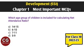 Development Important MCQs Class 10 SSt [upl. by Asoj748]