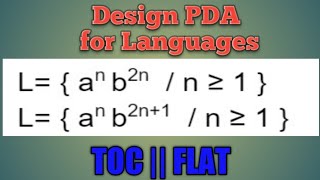 44 Design of Push Down Automata Examples  Part3  TOC  FLAT PDA [upl. by Ahseem226]