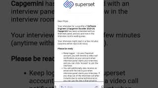 Capgemini Hiring 2024  Capgemini Interview Mail via Superset capgemini hiring interview [upl. by Scutt232]