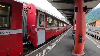 🇮🇹 Bernina Express Train Tour 4K First and Second Class Cabin Tirano Italy to St Moritz [upl. by Cybill]