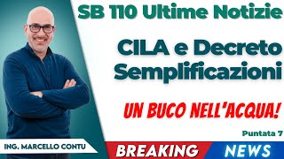 Superbonus 110 Ultime Notizie Decreto Semplificazioni e CILA un buco nell’acqua [upl. by Trust]