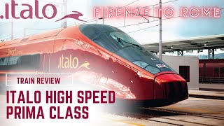 High Speed Italo Train  Prima First Class Review  Florence Firenze  Rome Roma Termini [upl. by Doloritas]