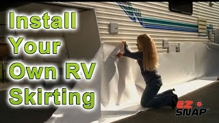 RV Skirting amp Fifth Wheel RV Skirting  Review and Winterize with our quotNo Drillquot RV Skirting system [upl. by Wernsman]