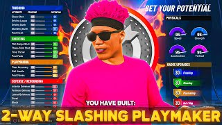 MY NEW quot2WAY SLASHING PLAYMAKERquot BUILD with SHARP TAKEOVER will BREAK NBA 2K22 [upl. by Helbon125]