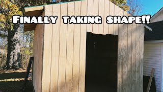 DIY Pallet Shed for Under 1000 Part 3 Wrapping it Up [upl. by Aynatan]