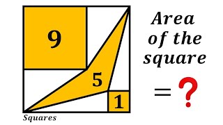 Fun geometry challenge Area of the square math maths [upl. by Knighton]