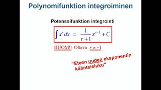 Polynomifunktion integrointi [upl. by Hernandez795]