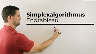 Simplexalgorithmus Endtableau Optimaltableu Werte ablesen  Mathe by Daniel Jung [upl. by Nagn]