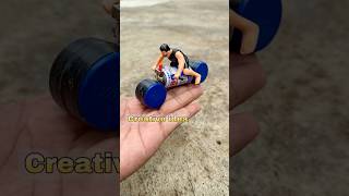 diy creative tutup botol bekas menjadi motor simple bertenaga diy toys kreatif mainan motor [upl. by Ovatsug]