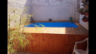 Deck para piscina plastica retangular [upl. by Iggem]