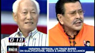 Erap Lim pull no punches in fiery debate [upl. by Loziram227]