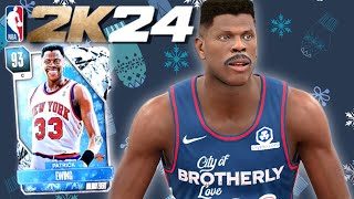 NBA2K24 DIAMOND CARD PATRICK EWING GAMEPLAY  Bully Player Cant Accept Defeat [upl. by Won]