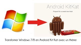 Transformer Windows 78 en Android Kit Kat avec un thème [upl. by Anyaled]