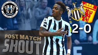 NUFC  LIVE MATCH REACTION  Newcastle United 20 Manchester United [upl. by Zebedee]