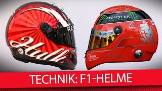 Formel 1 HelmTechnik erklärt Über Kosten Sicherheit amp Tesafilm 2018 [upl. by Besse804]