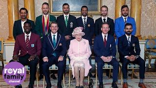 The Queen and Duke of Sussex meet cricket captains ahead of World Cup [upl. by Ailil]