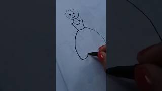 Easy Doll drawing ll step by step trendingshorts drawingtutorial beginners [upl. by Alilak]