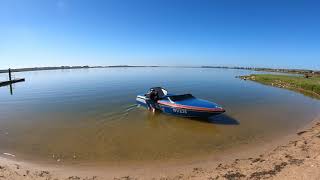 1980 Gilflite Spitfire  Quick test run post top deck clear coat and raw water pump fix [upl. by Shaver]