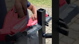 Cutting Aluminum Railing Posts to Size deckbuilder backyard deckconstruction naperville decks [upl. by Enylrac]