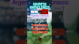 Argentina vs Morocco Olympic Paris 2024 Mens Tournament Group Stage Prediction  Who Will Win [upl. by Thebault65]