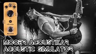 The MOOER Acoustikar Acoustic Simulator Pedal Demo and Review [upl. by Eelame]