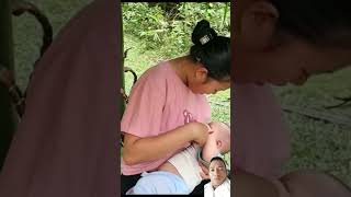 Cute baby eating breast milk cutebaby love breastfeeding [upl. by Lexy]