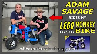 Ridiculously Awesome Life Size LEGO Monkey Bike Goes For A Test Ride [upl. by Ikcin]