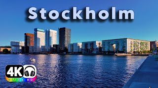 Sweden 🇸🇪 Stockholm  A Scenic Walking Tour in 4K UHD 60 fps  from Liljeholmen to Medborgarplatsen [upl. by Reywas212]