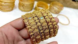 Rajwari goldplated churri Kara collection India jewellery [upl. by Turro]