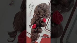 Bubble braid hairstyle  hairstyles hair shorts trending viral youtubeshorts [upl. by Yewed]