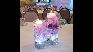 DIY Dollar Tree Flower Centerpieces with Floating Candles [upl. by Ziana]