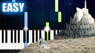 The Lord of The Rings  Gondors Theme MInas Tirith  EASY Piano Tutorial [upl. by Hatcher465]