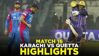 PSL 9  Full Highlights  Karachi Kings vs Quetta Gladiators  Match 16  M2A1A [upl. by Okin]