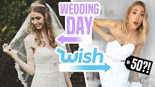 I TRIED WEDDING DRESSES FROM WISH vs My ACTUAL Wedding Dress [upl. by Copp]