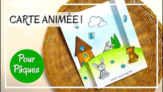 TUTO CARTE de PAQUES  Lapin qui saute  CARTE INTERACTIVE  Très peu de matériel nécessaire  DIY [upl. by Katzen]