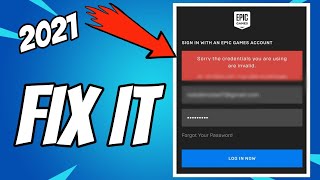 How to fix sorry the credentials you are using are invalid on epic games launcher [upl. by Erich]