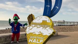 Worthing Half Marathon Course Video 2023 [upl. by Anaujat]