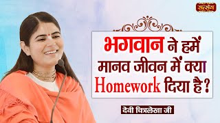 भगवान ने हमें मानव जीवन में क्या Homework दिया है  Devi Chitralekha Ji ke Pravachan  Satsang TV [upl. by Leonore]