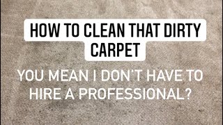 How to clean carpetDIY carpet cleaninghomemade cleaning solutionsave time and money [upl. by Campney]